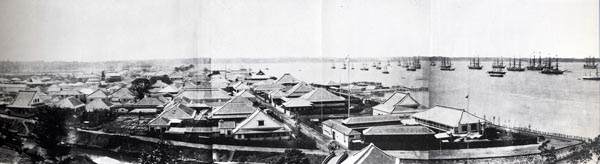 Les concessions étrangères de la ville de Yokohama, kyoryûchi 居留地 - photographie de Felice Beato (1832-1909)