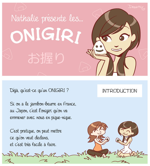 La recette des onigiri par Nathalie et Sophie Dreamy