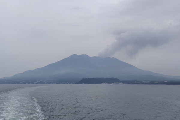 Une éruption du Sakurajima pour saluer notre départ