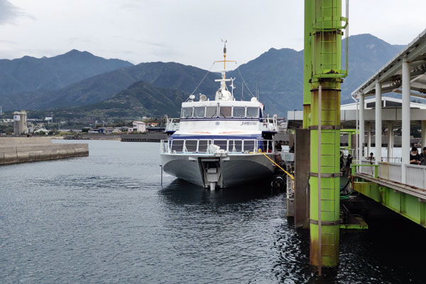 Notre ferry une fois arrivés à Yakushima