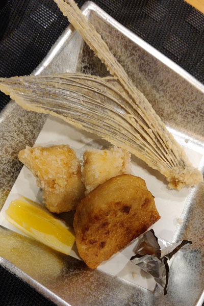 On a même mangé des ailes de poisson volant en tempura, une spécialité de Yakushima